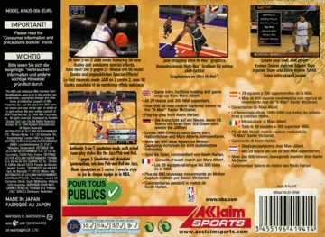 NBA Jam 2000 (Europe) box cover back